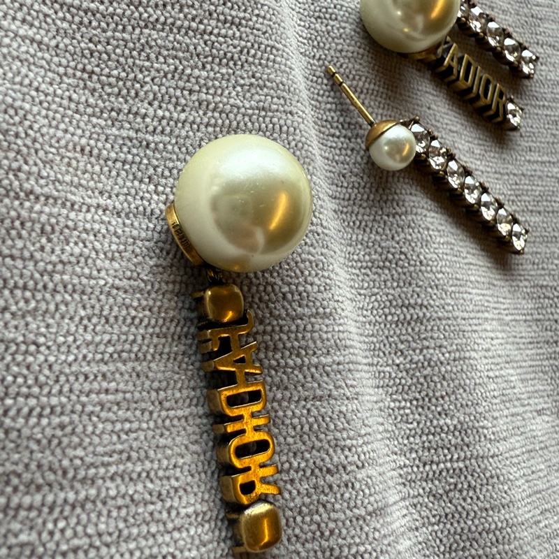 經典珍珠Dior耳環-13