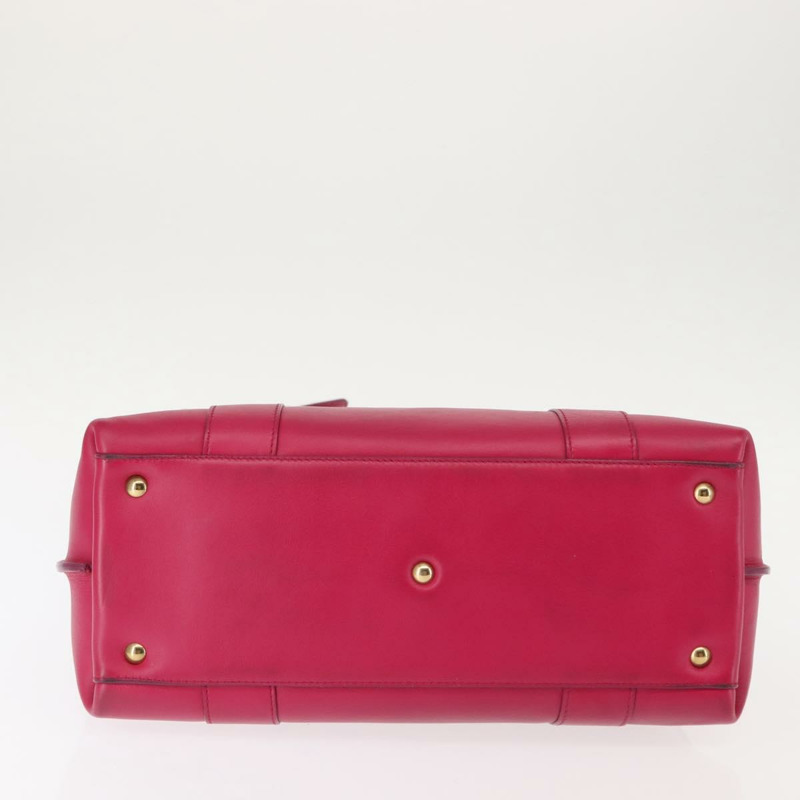 【日本直送】Salvatore Ferragamo Gancini 手提包 皮革 粉紅色 金飾 正品 142269-4