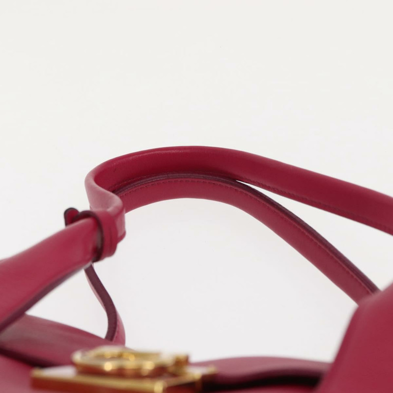 【日本直送】Salvatore Ferragamo Gancini 手提包 皮革 粉紅色 金飾 正品 142269-13