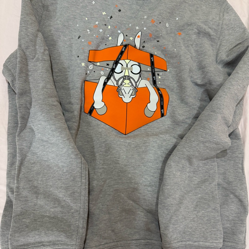 💖Hermes 衛衣 長袖💖 經典馬匹 灰色 L號 99新-12