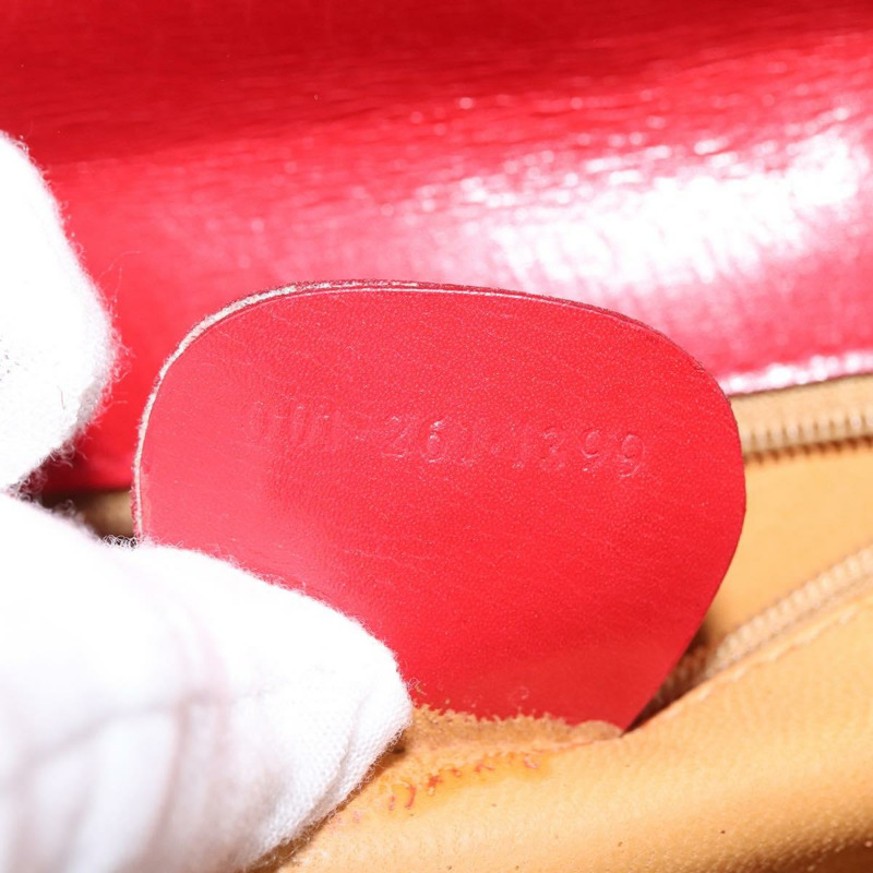 【日本直送】GUCCI 竹節肩背包 皮革 紅色 金色 正品 145209-11