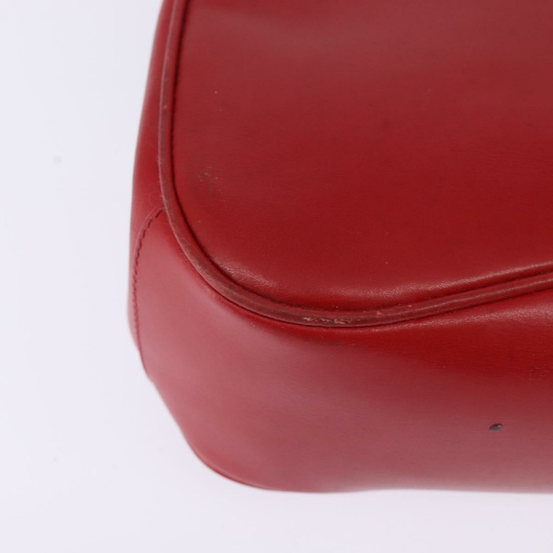 【日本直送】GUCCI 竹節肩背包 皮革 紅色 金色 正品 145209-15