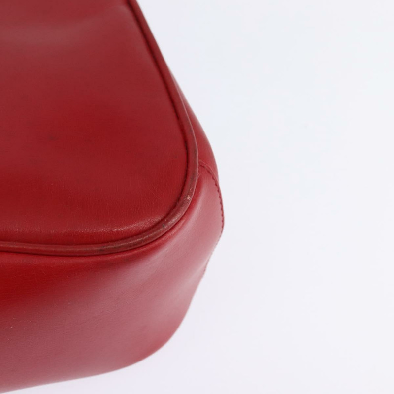 【日本直送】GUCCI 竹節肩背包 皮革 紅色 金色 正品 145209-16