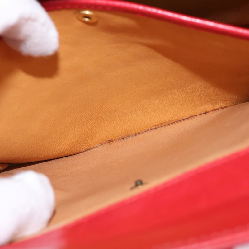 【日本直送】GUCCI 竹節肩背包 皮革 紅色 金色 正品 145209-20