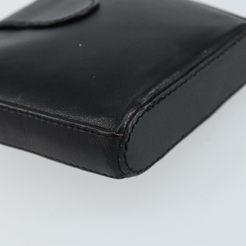 【日本直送】SAINT LAURENT 黑色真皮零錢包 正品 am9233-15