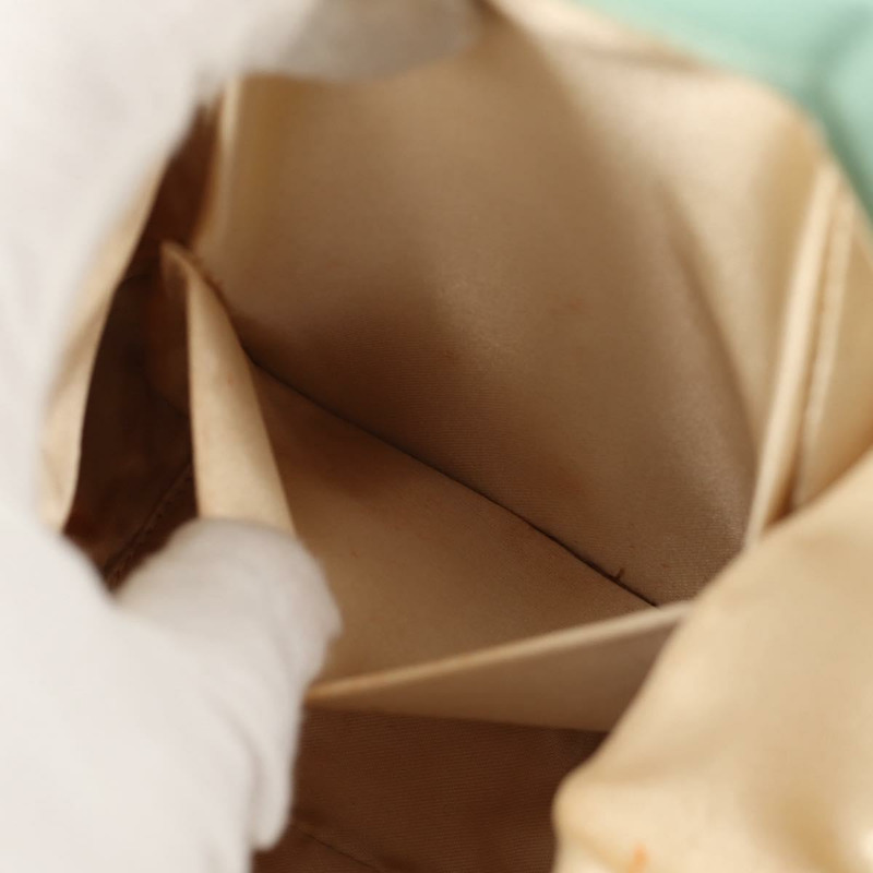 【日本直送】GUCCI 馬銜扣雙肩包 緞面 綠松石藍 金色 005 781 0316 Auth am9199A-26