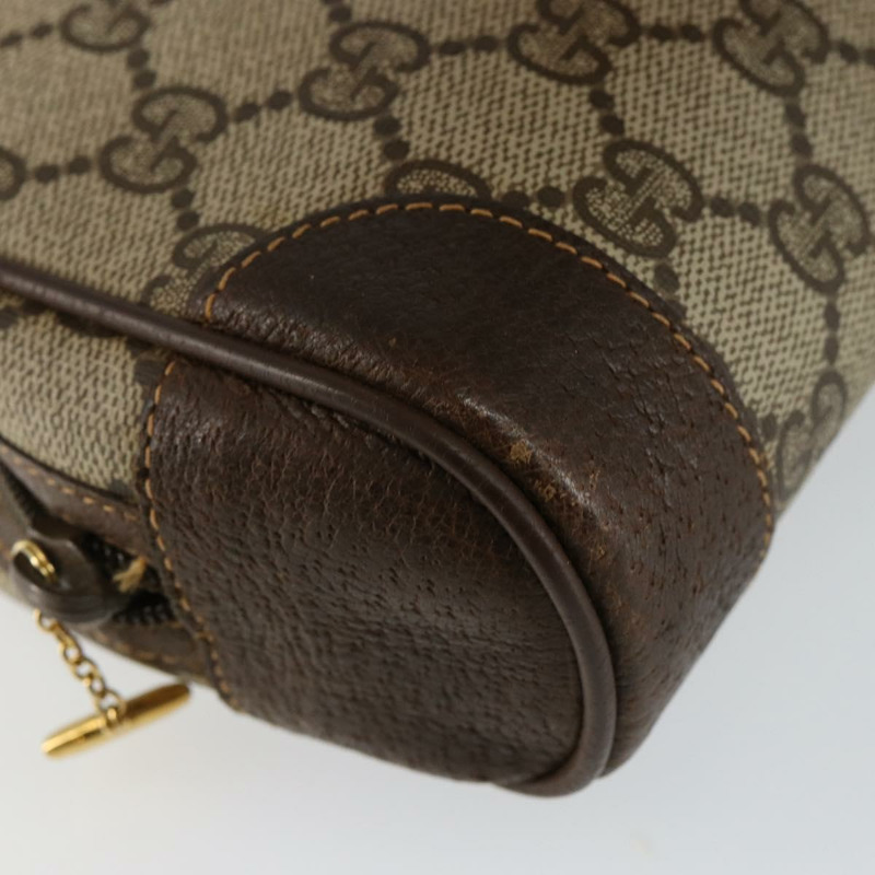 【日本直送】GUCCI GG Supreme 手拿包 PVC 米色 金色 014 89 0094 Auth am9221-13