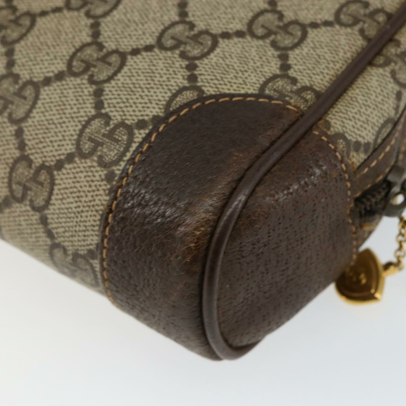 【日本直送】GUCCI GG Supreme 手拿包 PVC 米色 金色 014 89 0094 Auth am9221-14