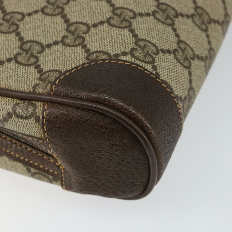 【日本直送】GUCCI GG Supreme 手拿包 PVC 米色 金色 014 89 0094 Auth am9221-15