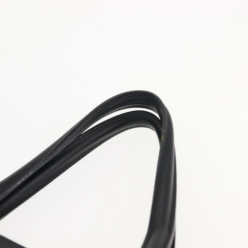 【日本直送】PRADA 托特包 Safiano 皮革 黑色 銀色 Auth am9247-7