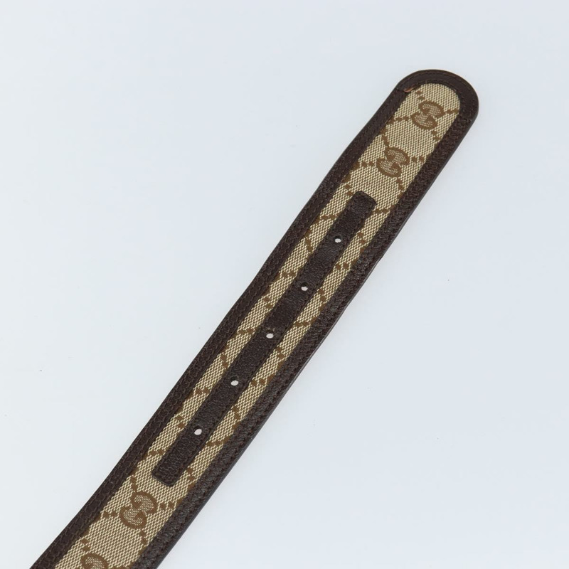 【日本直送】GUCCI GG帆布互扣腰帶 37.4吋 米色 銀色 114876 正品編號 146423-7