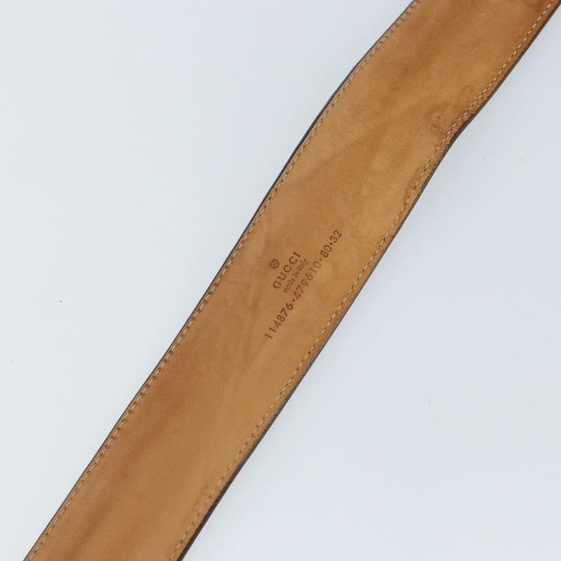 【日本直送】GUCCI GG帆布互扣腰帶 37.4吋 米色 銀色 114876 正品編號 146423-9