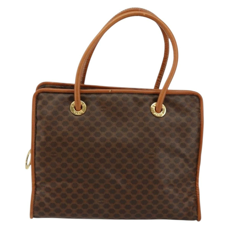 【日本直送】CELINE Macadam帆布手提包 PVC棕色金色 正品 146433-12