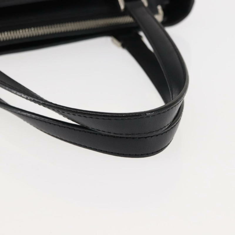 【日本直送】BURBERRY 手提包 皮革 黑色 銀色 正品 am9355-6