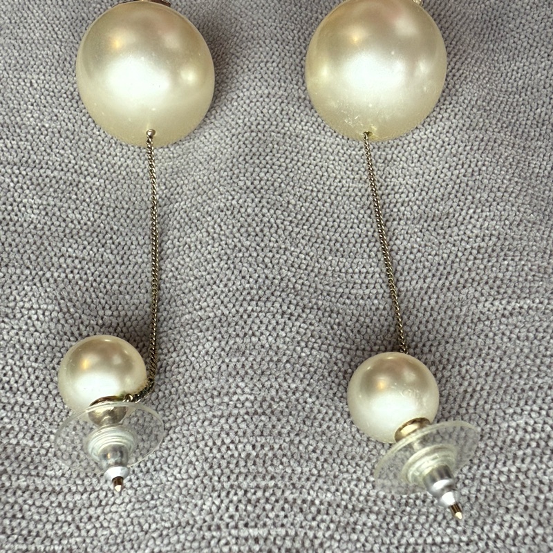 經典珍珠香奈兒耳環-2