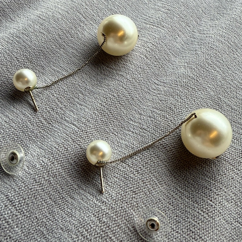 經典珍珠香奈兒耳環-11
