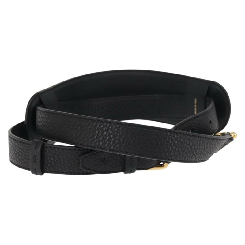 【日本直送】FENDI 怪獸鉚釘肩帶,皮革材質,尺寸 31.5-39.4 英寸,黑色金色,正品 am9364-2