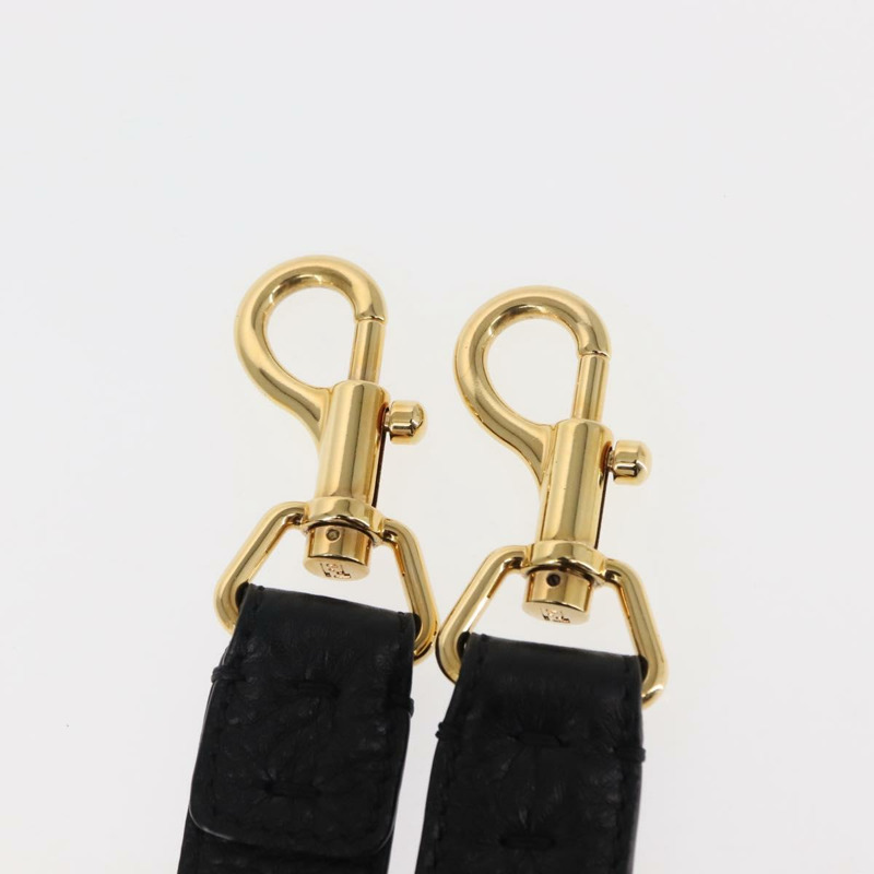 【日本直送】FENDI 怪獸鉚釘肩帶,皮革材質,尺寸 31.5-39.4 英寸,黑色金色,正品 am9364-7