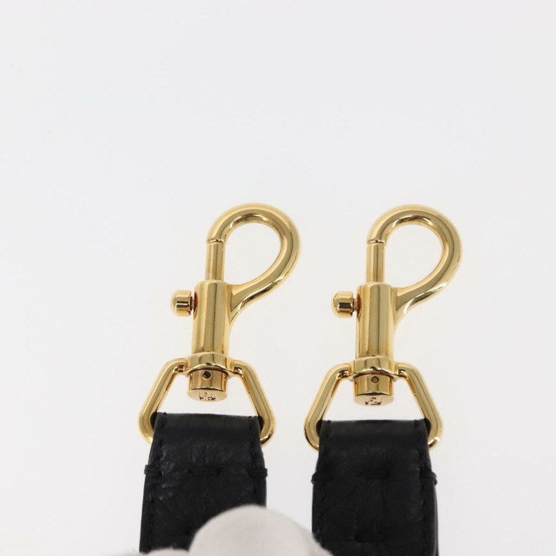 【日本直送】FENDI 怪獸鉚釘肩帶,皮革材質,尺寸 31.5-39.4 英寸,黑色金色,正品 am9364-8