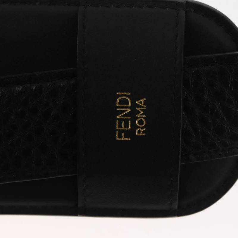 【日本直送】FENDI 怪獸鉚釘肩帶,皮革材質,尺寸 31.5-39.4 英寸,黑色金色,正品 am9364-9