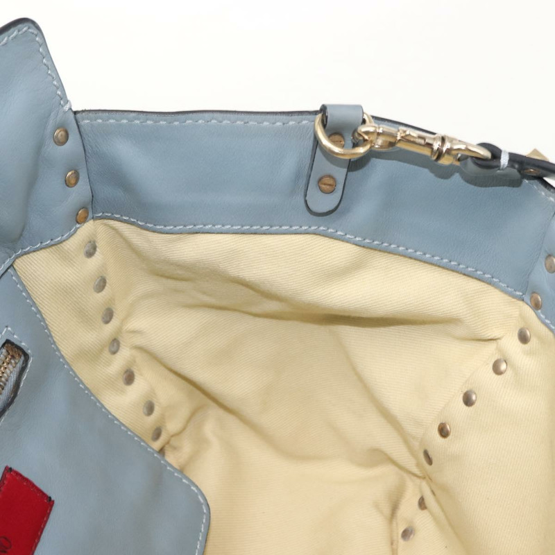 【日本直送】華倫天奴 (VALENTINO) 手提包 皮革 兩用 藍色 金色 正品 BA6602-19