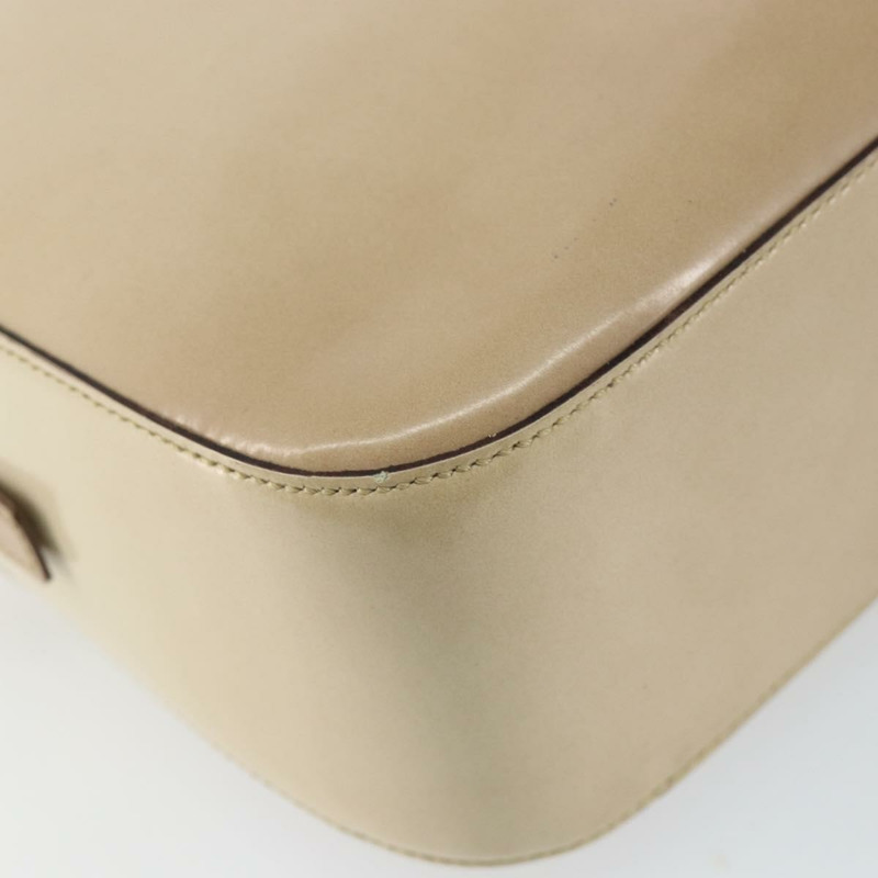 【日本直送】PRADA 手提包 漆皮 米色 銀色 正品 BA6605-14