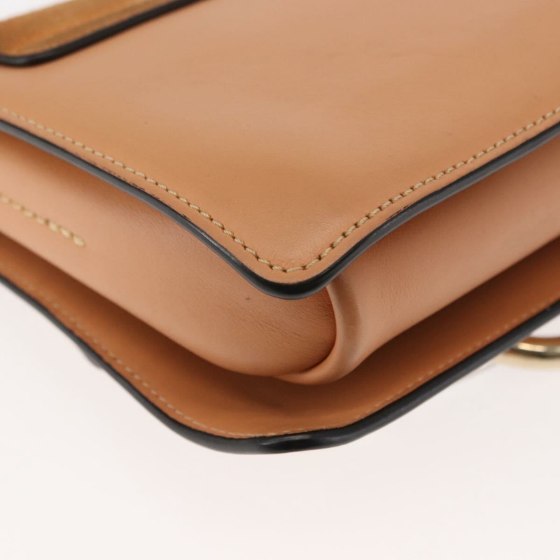 【日本直送】Chloe 鏈條 Fay 肩背包 皮革 米色 金色 正品 BA6597-15