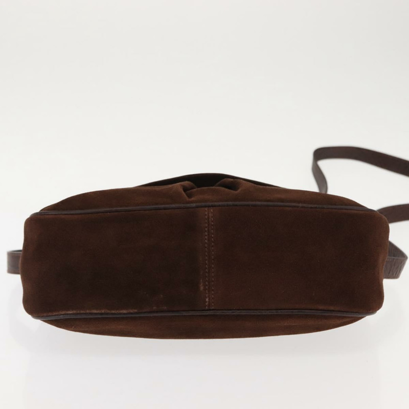 【日本直送】VALENTINO 壓花肩背包 絨面革 棕色 金色 正品 BA6617-4