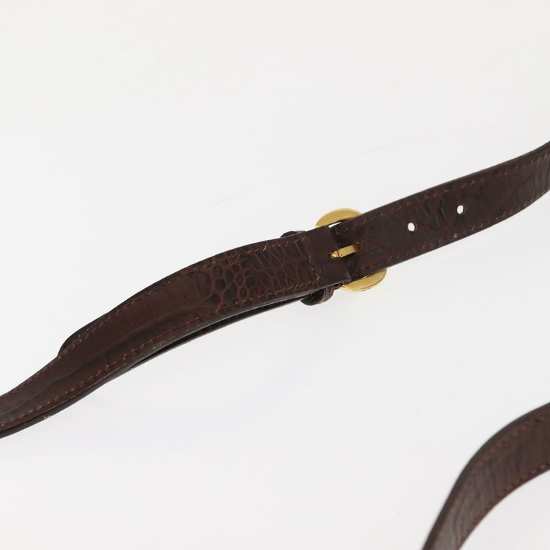 【日本直送】VALENTINO 壓花肩背包 絨面革 棕色 金色 正品 BA6617-7