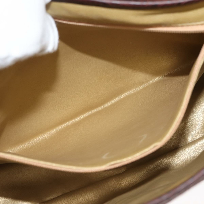 【日本直送】VALENTINO 壓花肩背包 絨面革 棕色 金色 正品 BA6617-19