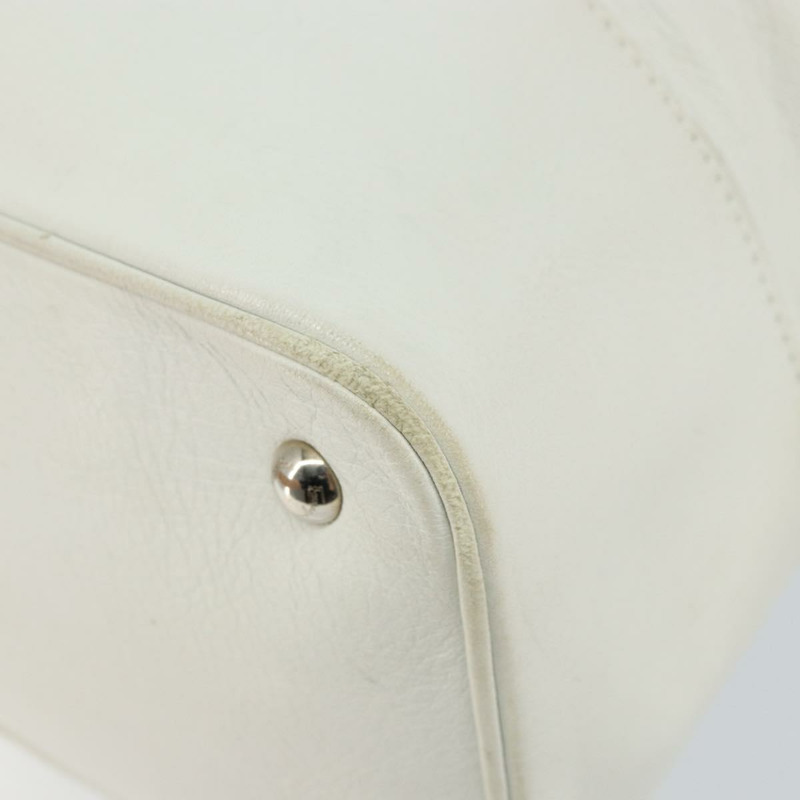 【日本直送】Salvatore Ferragamo Vala 手提包 皮革 白色 金色 正品 BA6591-8