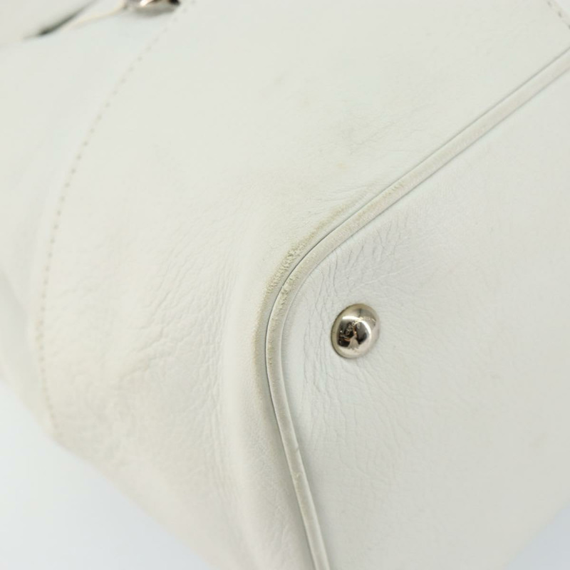 【日本直送】Salvatore Ferragamo Vala 手提包 皮革 白色 金色 正品 BA6591-13