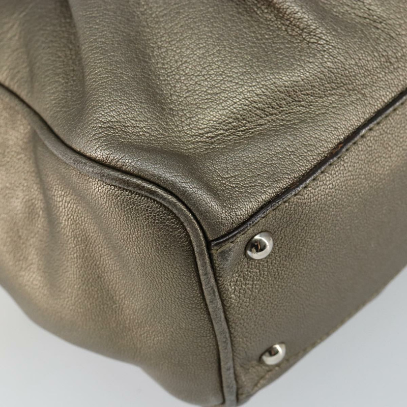 【日本直送】Salvatore Ferragamo Gancini 手提包 皮革 金銀色 正品 BA6588-13