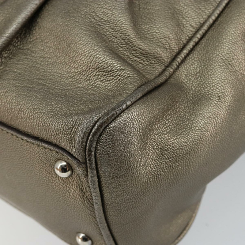 【日本直送】Salvatore Ferragamo Gancini 手提包 皮革 金銀色 正品 BA6588-14