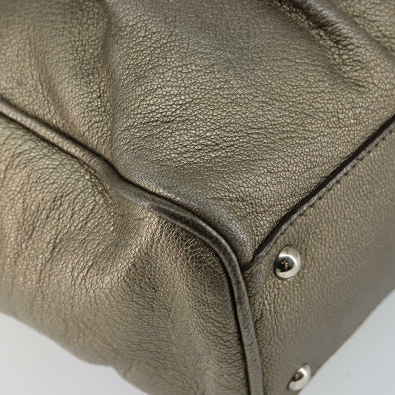 【日本直送】Salvatore Ferragamo Gancini 手提包 皮革 金銀色 正品 BA6588-15