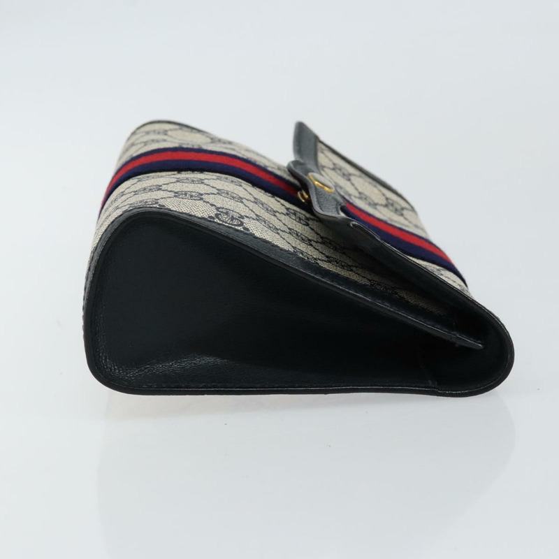 【日本直送】GUCCI GG Supreme Sherry Line 手拿包 PVC 海軍藍/金色 89 01 006 正品 BA6557-2