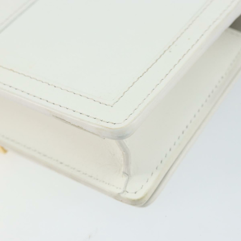 【日本直送】范思哲鏈條單肩包 皮革 白色 金色 正品 BA6599-14