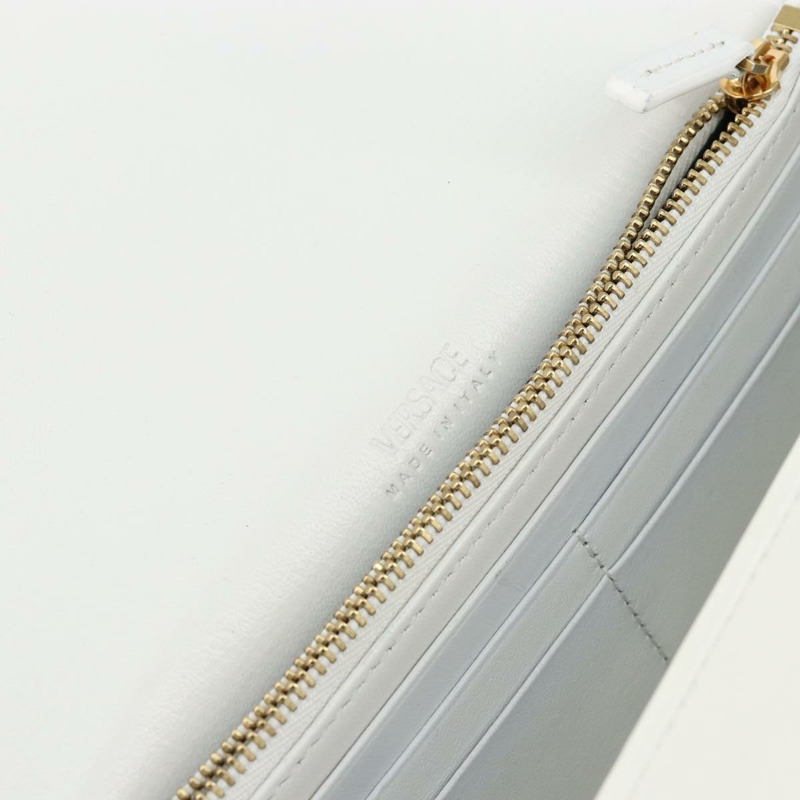 【日本直送】范思哲鏈條單肩包 皮革 白色 金色 正品 BA6599-17