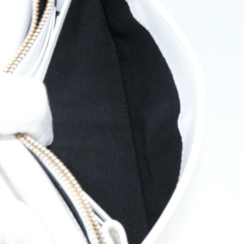 【日本直送】范思哲鏈條單肩包 皮革 白色 金色 正品 BA6599-21