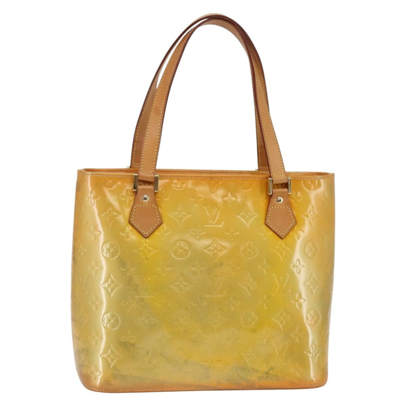 【日本直送】路易威登 Monogram Vernis Houston 手提包 灰色 M91053 LV 正品 BA6519-0