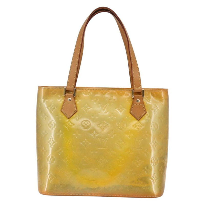 【日本直送】路易威登 Monogram Vernis Houston 手提包 灰色 M91053 LV 正品 BA6519-1