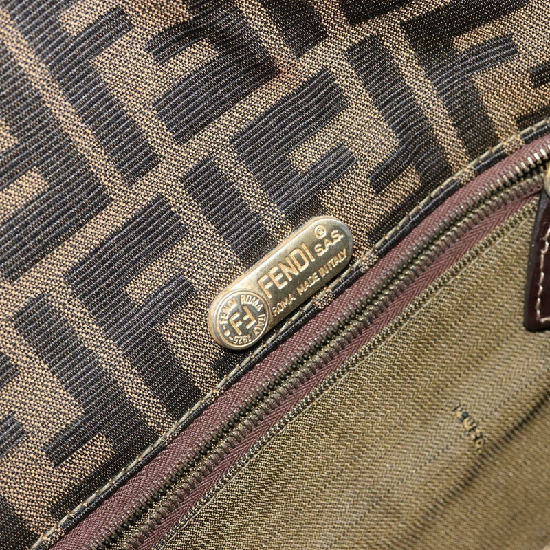 【日本直送】FENDI Zucca 帆布單肩包棕正品 142559-17