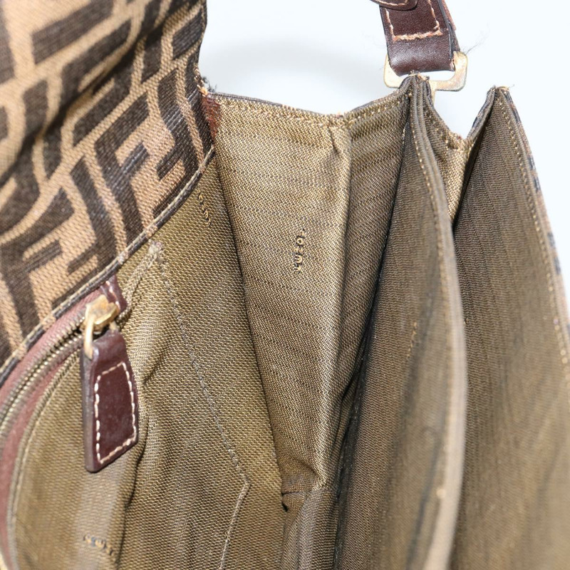 【日本直送】FENDI Zucca 帆布單肩包棕正品 142559-18