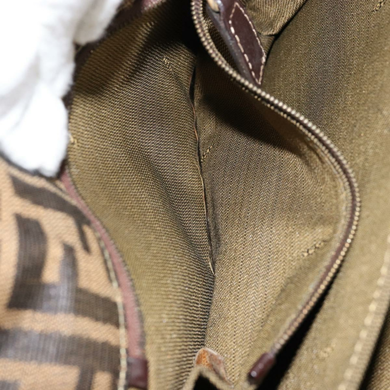 【日本直送】FENDI Zucca 帆布單肩包棕正品 142559-20