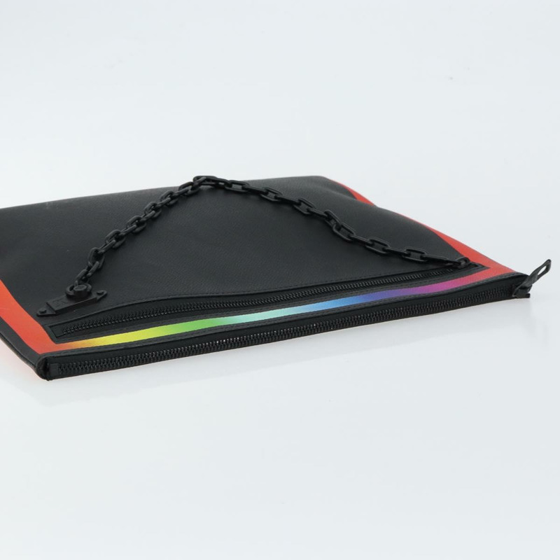 【日本直送】路易威登 Taiga 彩虹鏈條手拿包 A4 黑色 M30347 LV 正品 146128-4