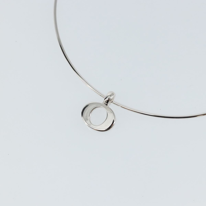 【日本直送】Christian Dior 金屬銀色項鍊 Auth sw1695-2