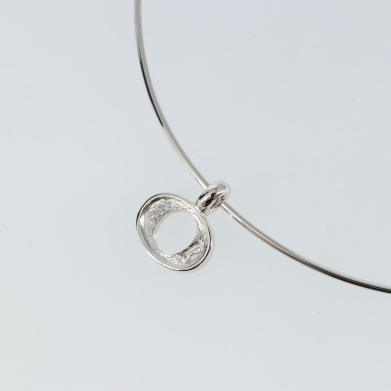 【日本直送】Christian Dior 金屬銀色項鍊 Auth sw1695-5