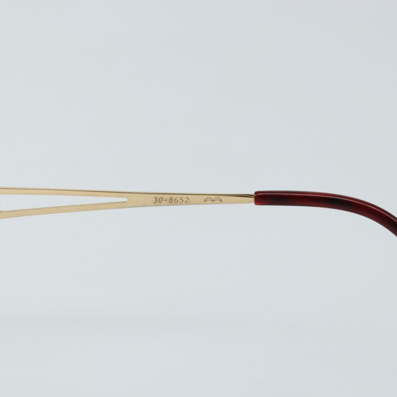 【日本直送】聖羅蘭 (SAINT LAURENT) 金色金屬眼鏡 Auth SW1682-10