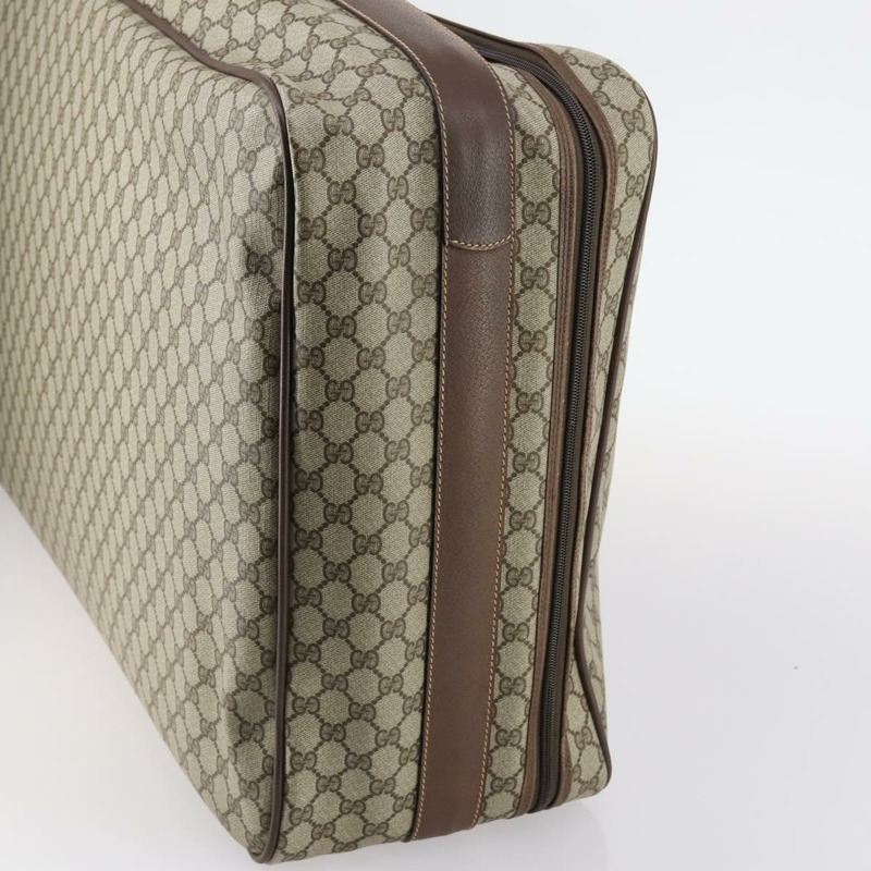【日本直送】GUCCI GG Supreme Web Sherry Line 旅行包 PVC 米色 金色 正品 146422-3