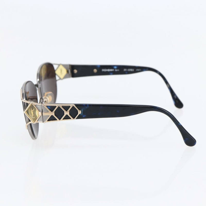 【日本直送】聖羅蘭 (SAINT LAURENT) 太陽眼鏡 塑膠 藍色 Auth bs29545-4